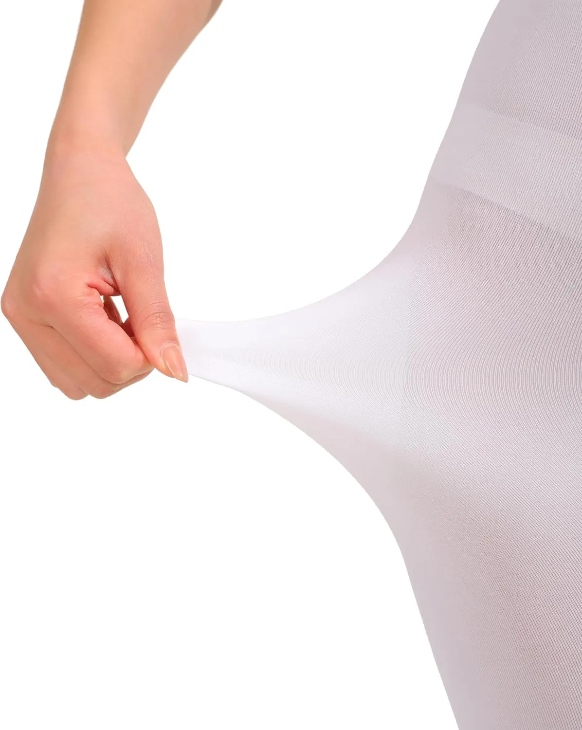 2 Pairs Women's Solid Color Tights 80D, Soft Opaque Microfiber Tights