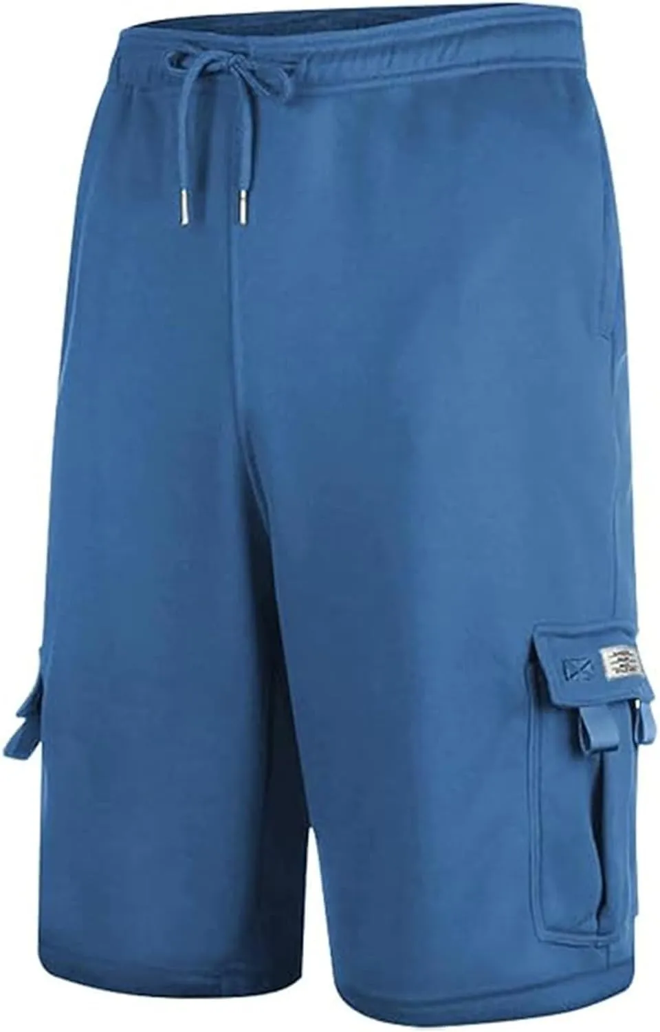 Alalaso Men's Casual Shorts Stretch Cotton Drawstring Summer Beach Stretch High Waisted Breathable Linen Shorts with Pockets