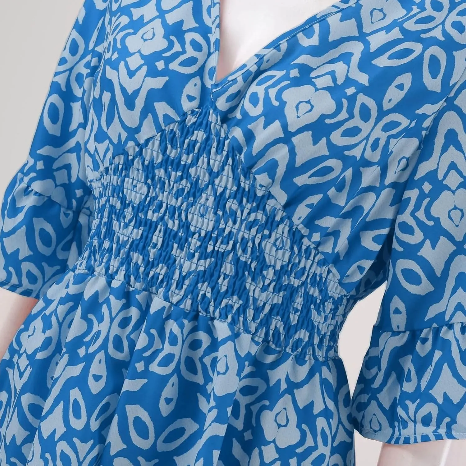 Boho Print Dresses for Women Floral V-Neck Short Sleeve Summer Maxi Dress 2024 Casual Waist Wrap Long Dress Plus Size