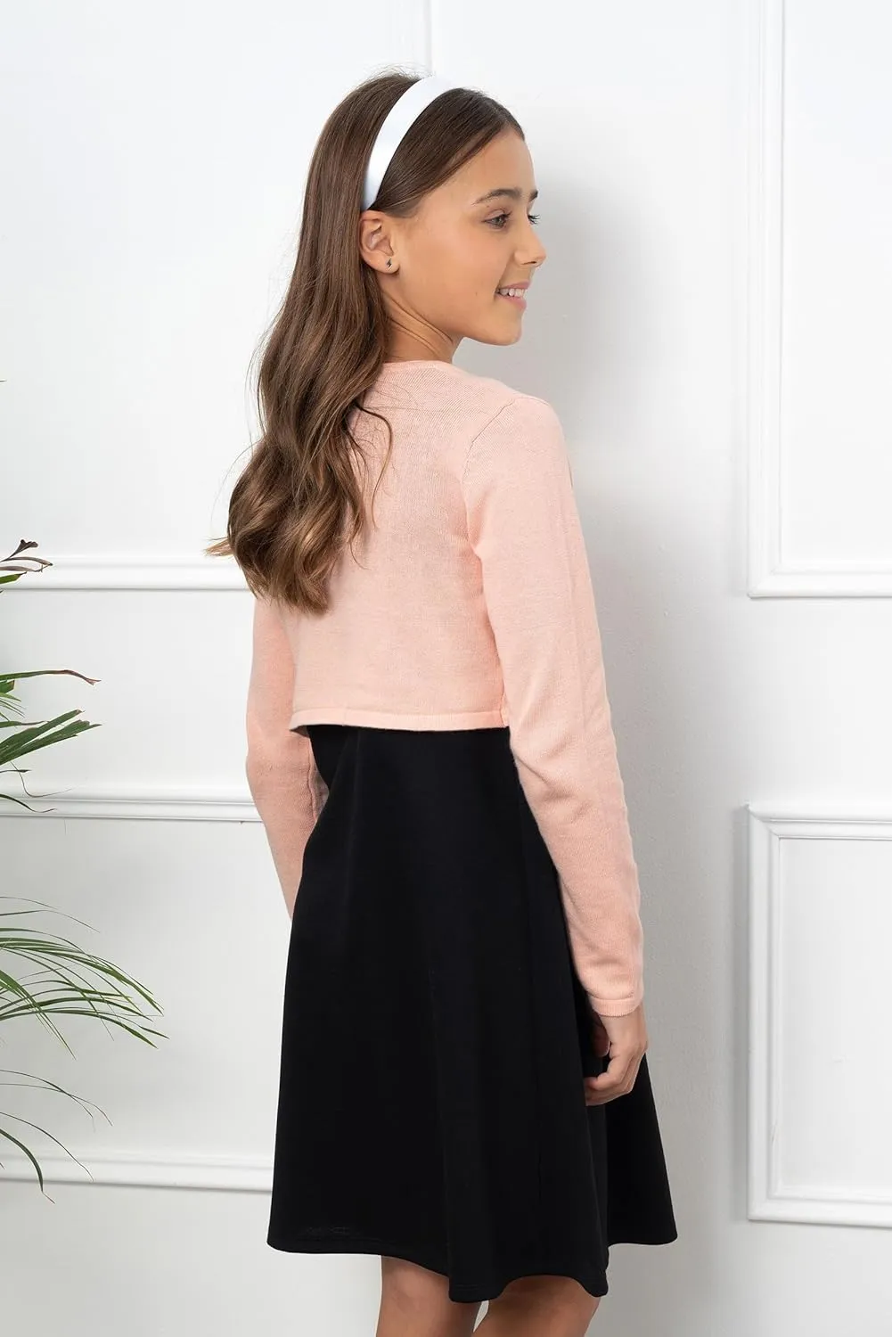BOLEROSE Girls Long Sleeve Cardigan Childrens Kids Bolero Shrug