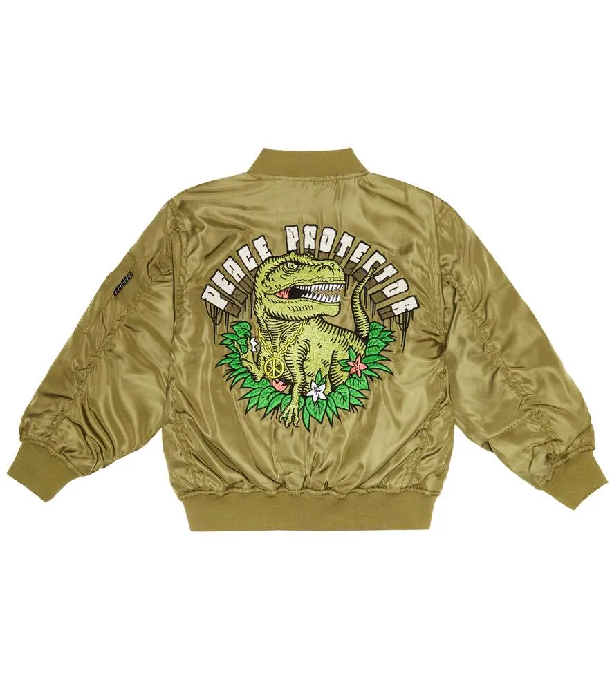 Bomber jacket with MOLO embroidery, green