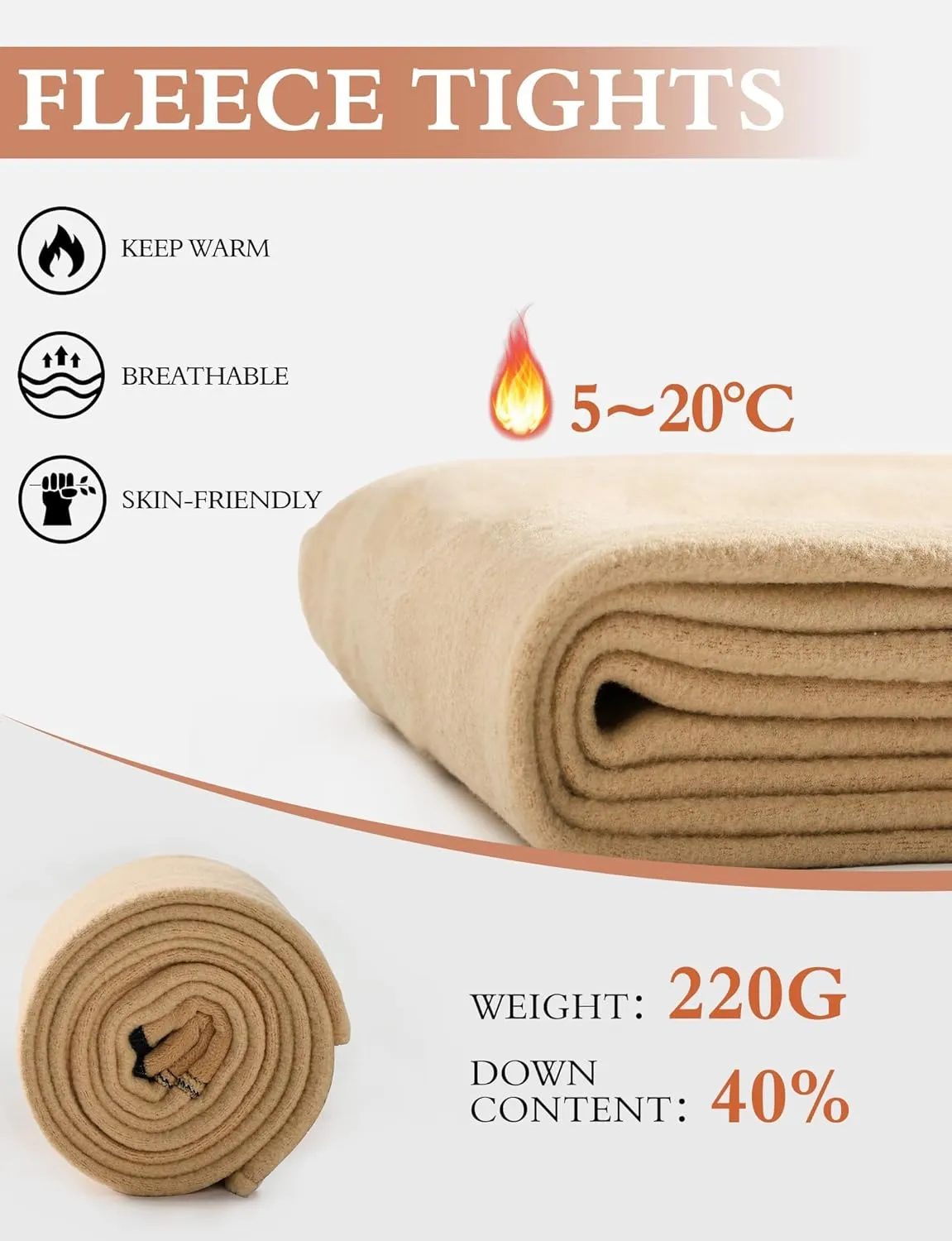 Buauty Fleece Lined Tights for Women - Fake Translucent High Waist Sheer Thermal Leggings, Thick Warm Winter Pantyhose