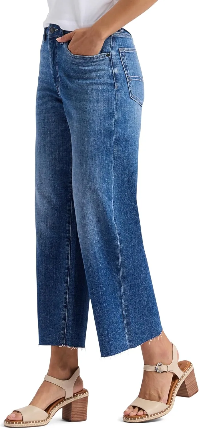 Buffalo David Bitton Women's High Rise Wide Leg Cropped Addisson