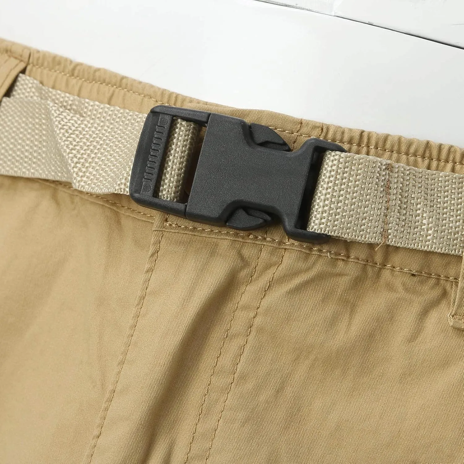 Cargo Shorts for Men Below Knee Cargo Shorts Cool Classic Expandable Waistband Hiking Shorts (Regular and Big & Tall)