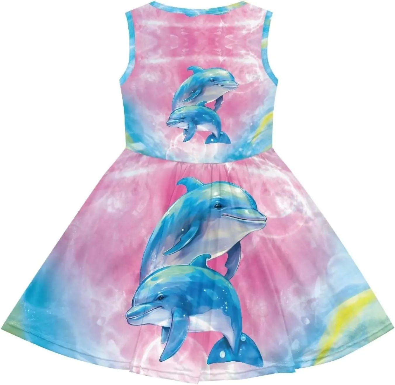 Cute Floral Sundress for Girls Comfy Soft Swing Loose Fit Sleeveless Summer Dress with Pockets