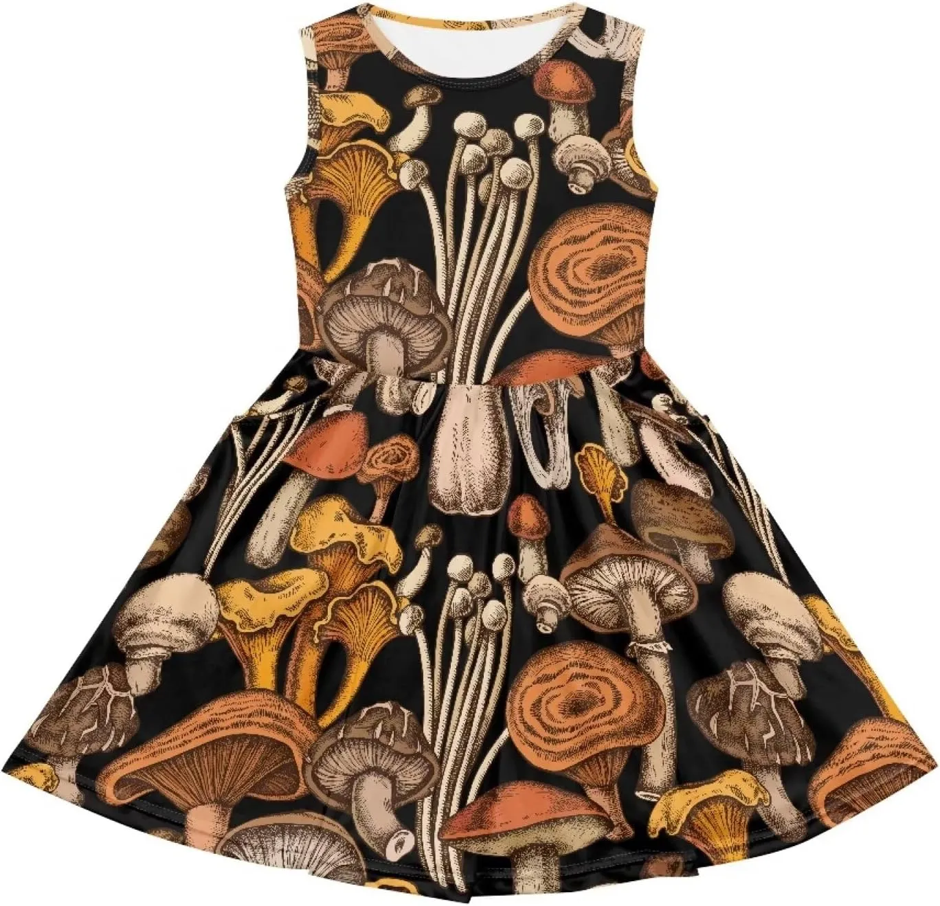 Cute Floral Sundress for Girls Comfy Soft Swing Loose Fit Sleeveless Summer Dress with Pockets