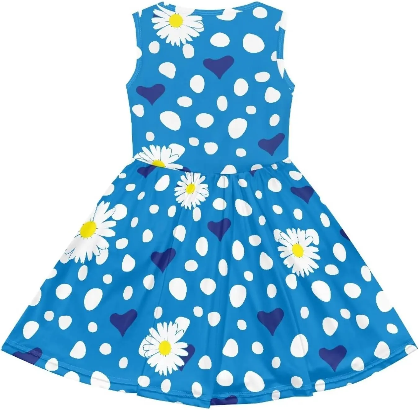 Cute Floral Sundress for Girls Comfy Soft Swing Loose Fit Sleeveless Summer Dress with Pockets