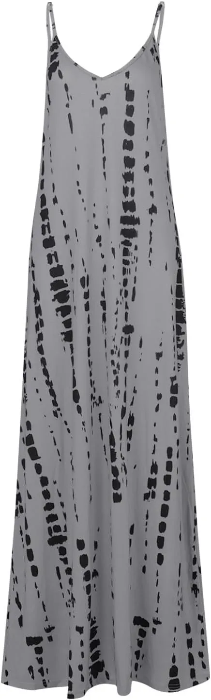 Elegant Sleeveless Maxi Dress for Women 2025 Flowy Hawaiian Resort Wear, Dresses for Women