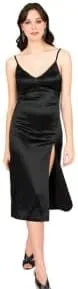 Elegant Women's Slit Camisole Dress - Stylish, Sleeveless, and Flattering Fit for Casual, Party, or Evening Wear