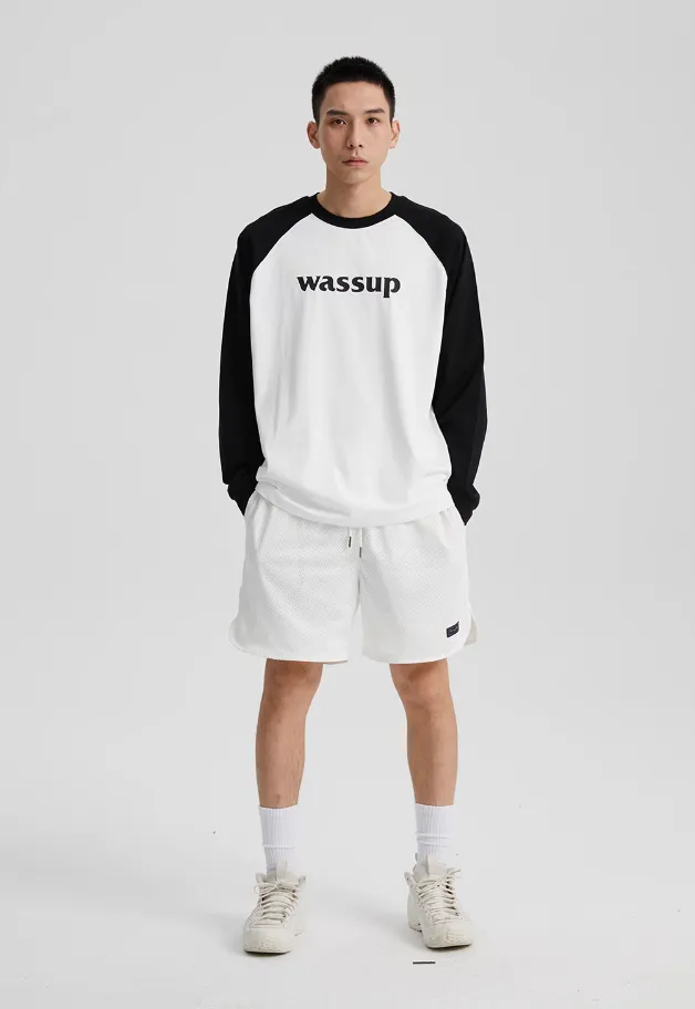 Essential Basic Logo Raglan Long Sleeved Tee