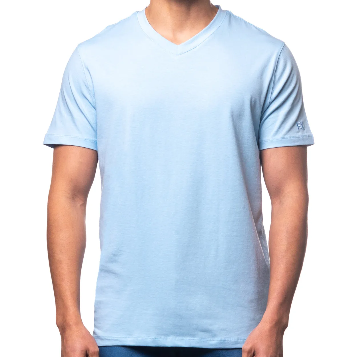 Essential V Neck T-Shirt - Baby Blue