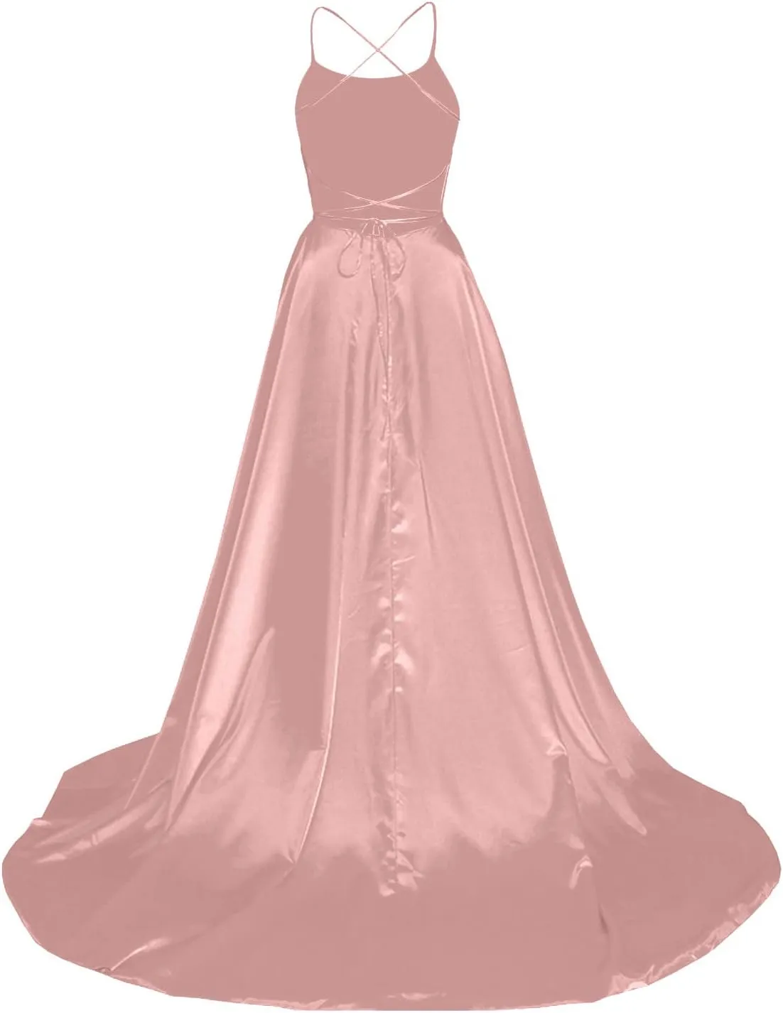 Formal Dresses for Women Sleeveless Spaghetti Strap Side Slit Long Prom Dress Elegant Cocktail Party Maxi Dresses Eveing Gown