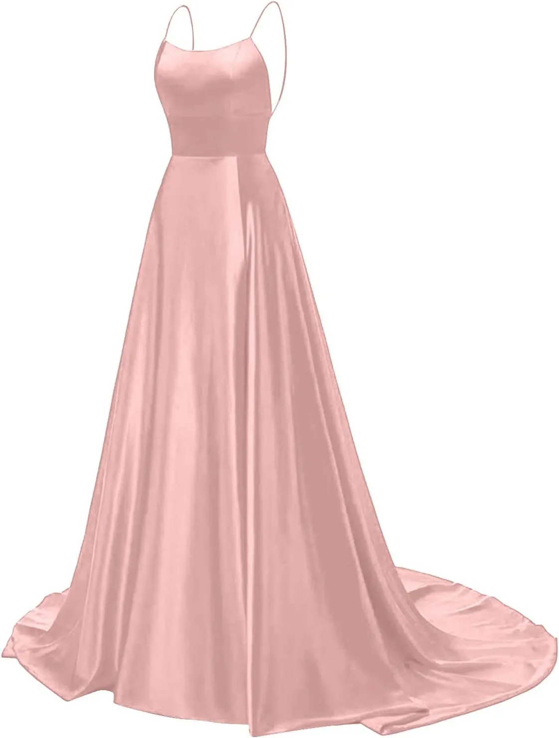 Formal Dresses for Women Sleeveless Spaghetti Strap Side Slit Long Prom Dress Elegant Cocktail Party Maxi Dresses Eveing Gown