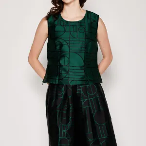 Geometric sleeveless top