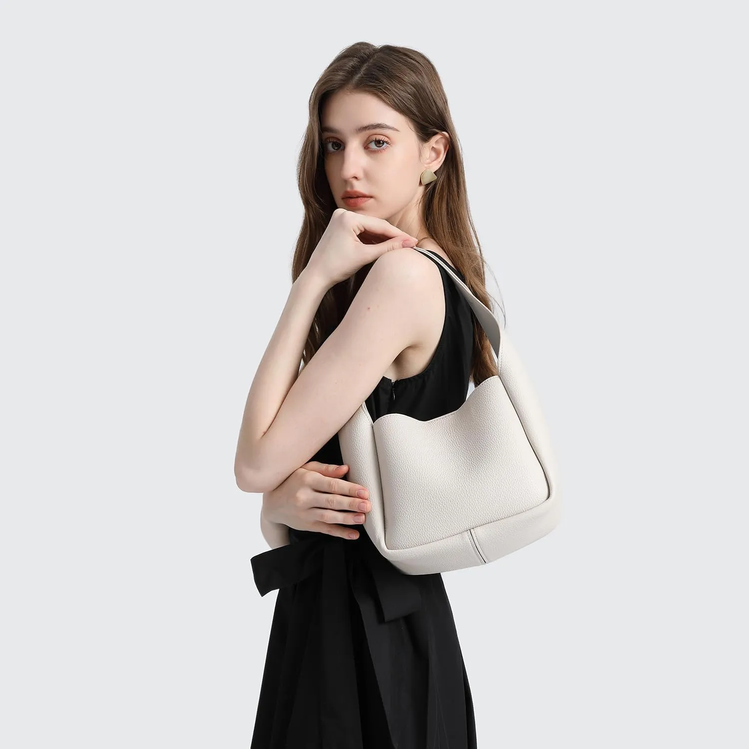 Handbag Chic Vegan Leather Tote Bag for Women Daily Carryall Magnetic Buckle Large Capacity