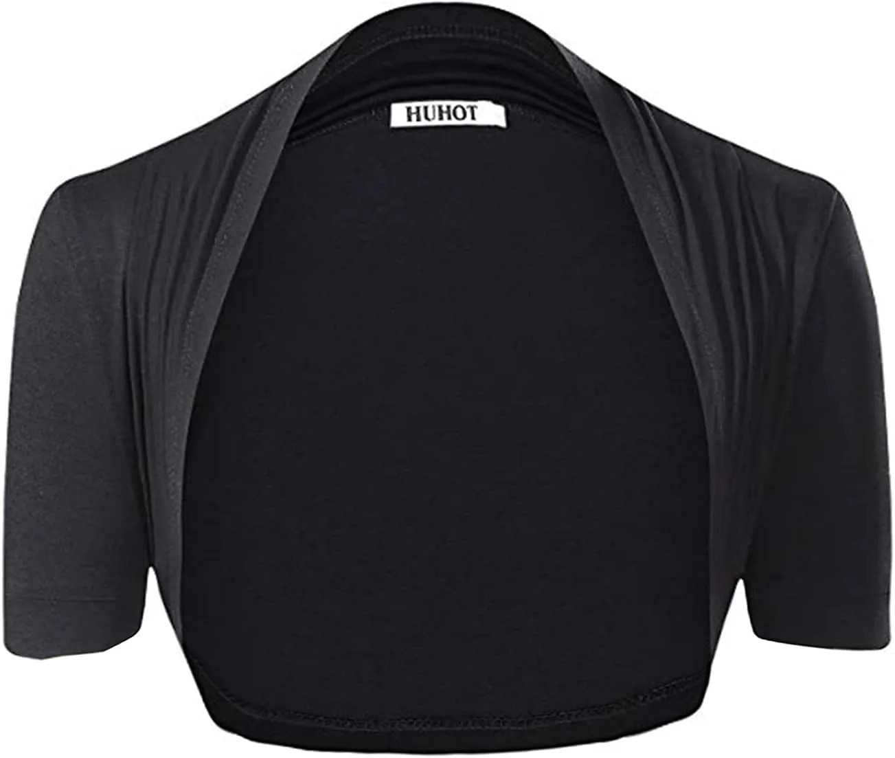 HUHOT Womens Cropped Shrugs for Evening Dresses Short Sleeve Modal Soft Bolero Shrug