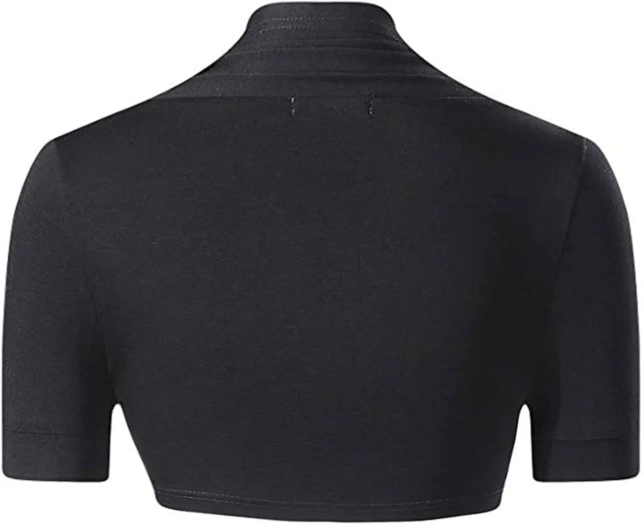 HUHOT Womens Cropped Shrugs for Evening Dresses Short Sleeve Modal Soft Bolero Shrug