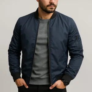 Jacob  Zip-Up Bomber Jacket