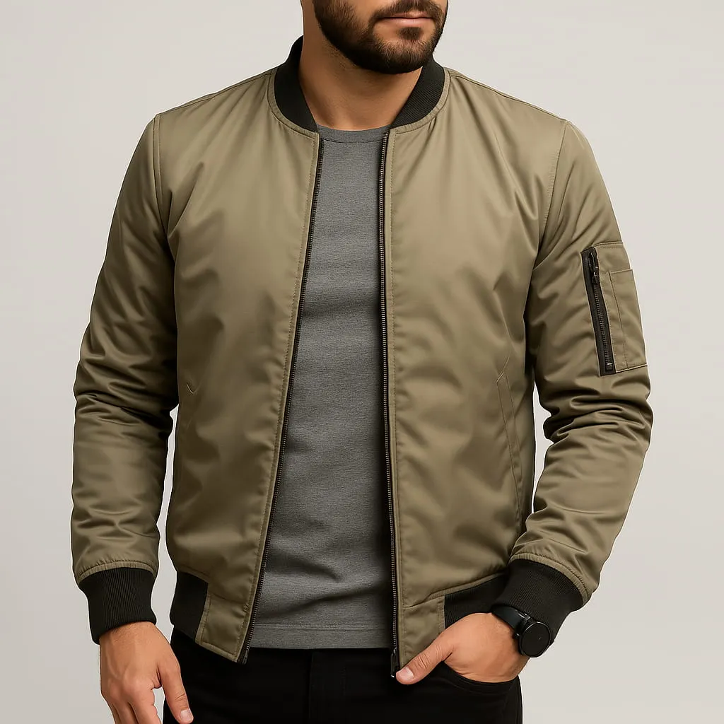 Jacob  Zip-Up Bomber Jacket