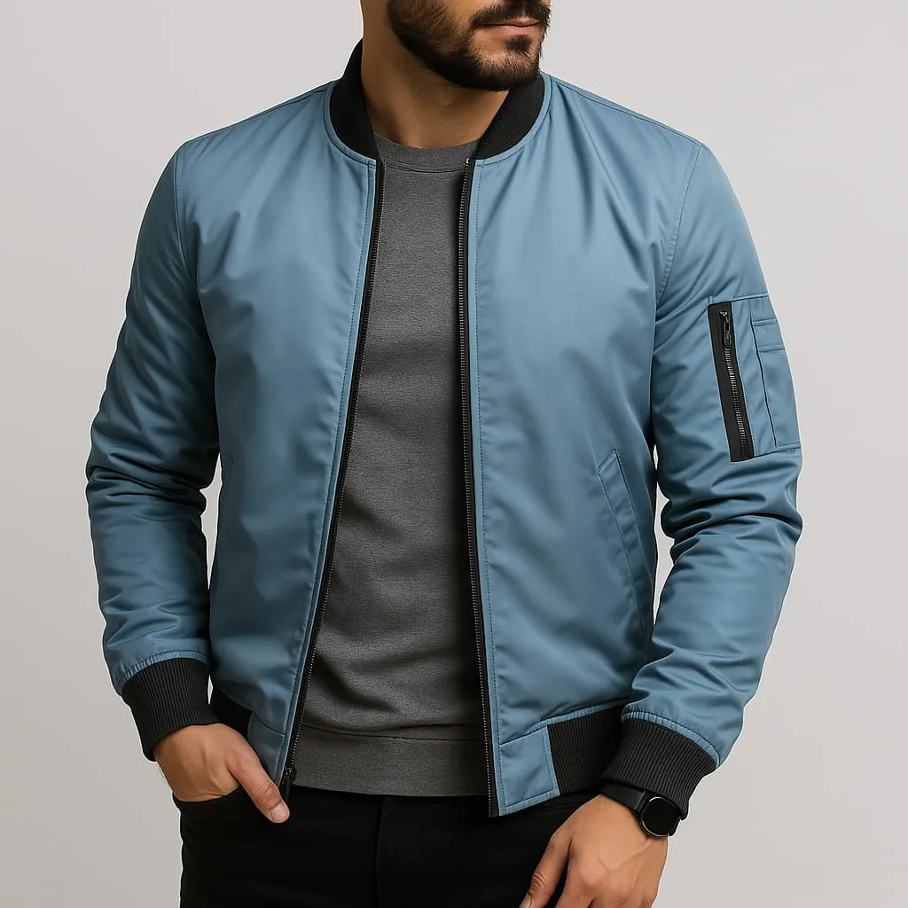 Jacob  Zip-Up Bomber Jacket