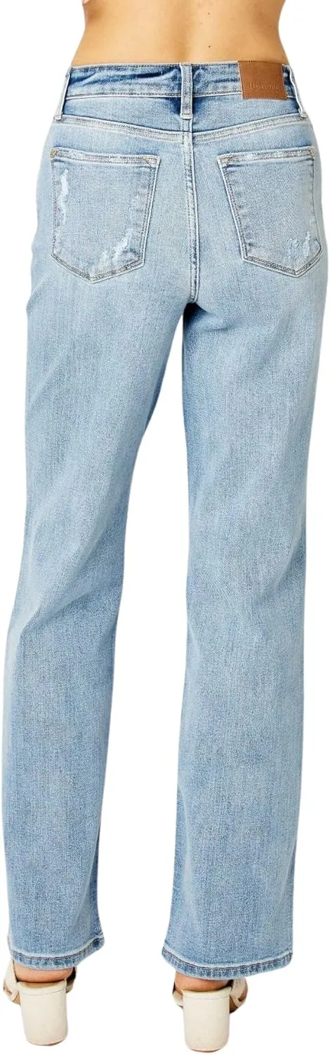 Judy Blue Women's High Waisted Straight Leg Jeans