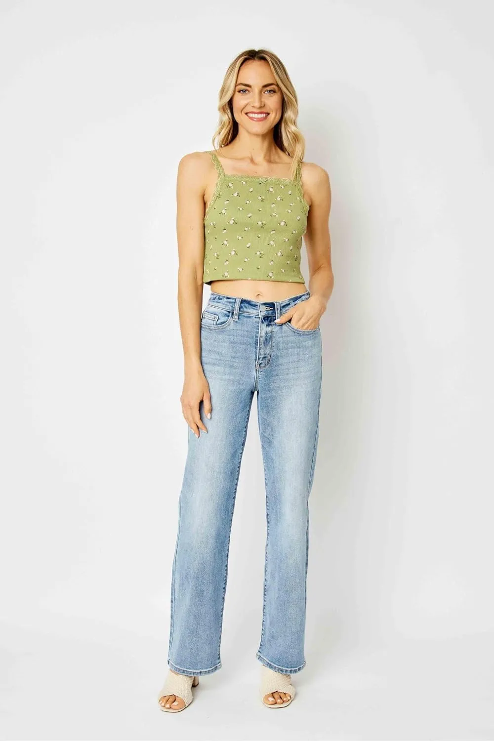 Judy Blue Women's High Waisted Straight Leg Jeans