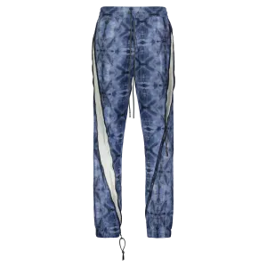KALEIDOSCOPE ZIPPED DOWN JOGGER BLUE TIE DYE/WHITE
