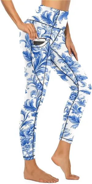 KevaMolly Women's Workout Leggings with Pockets - Thick, High-Waist, 4-Way Stretch Running Yoga Pants