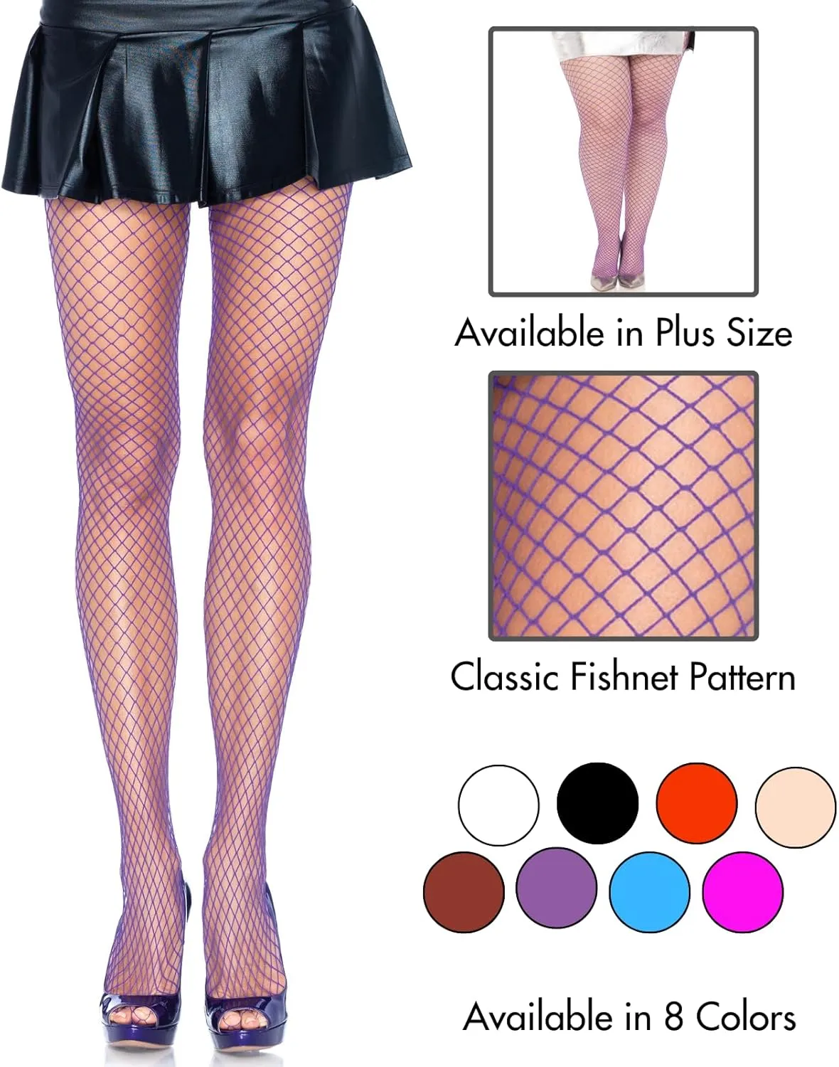 Leg Avenue womens Spandex Industrial Fishnet Tights