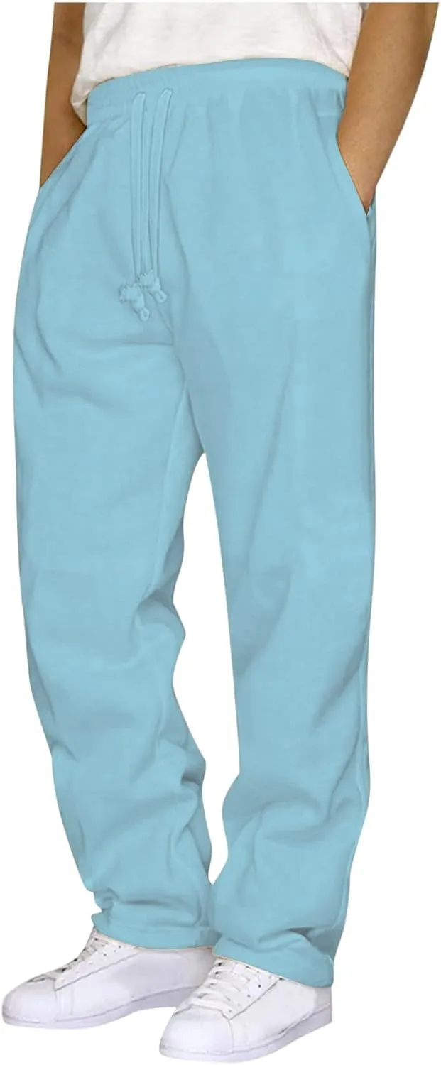 Light Weight Pants for Men,Man's Comfy Casual Athletic Lounge Pants Fashion Going Out Sweat Pant Sweat Pants for Men