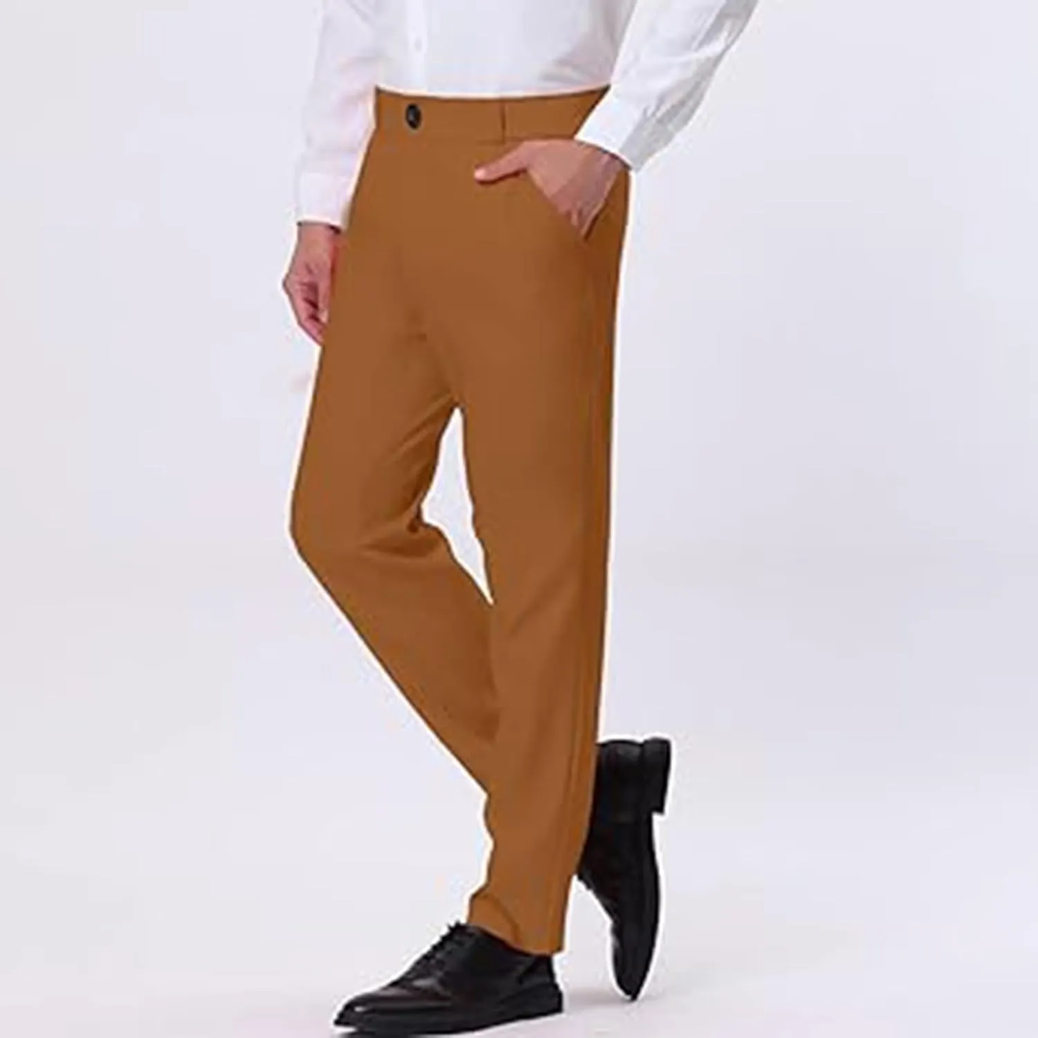 Mens Slim Fit Formal Dress Pants for Office or Events Business Casual Comfortable Tailored Look