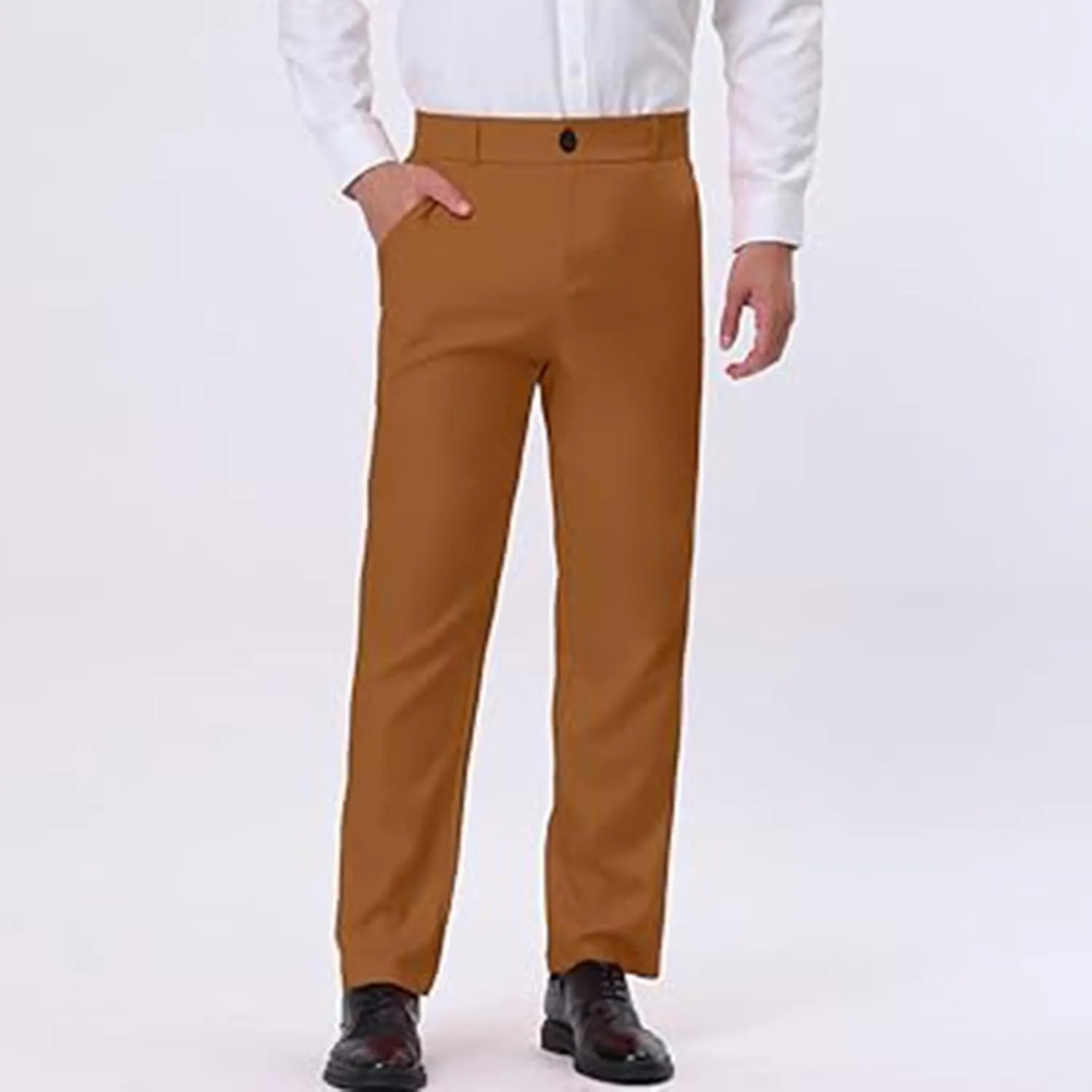 Mens Slim Fit Formal Dress Pants for Office or Events Business Casual Comfortable Tailored Look