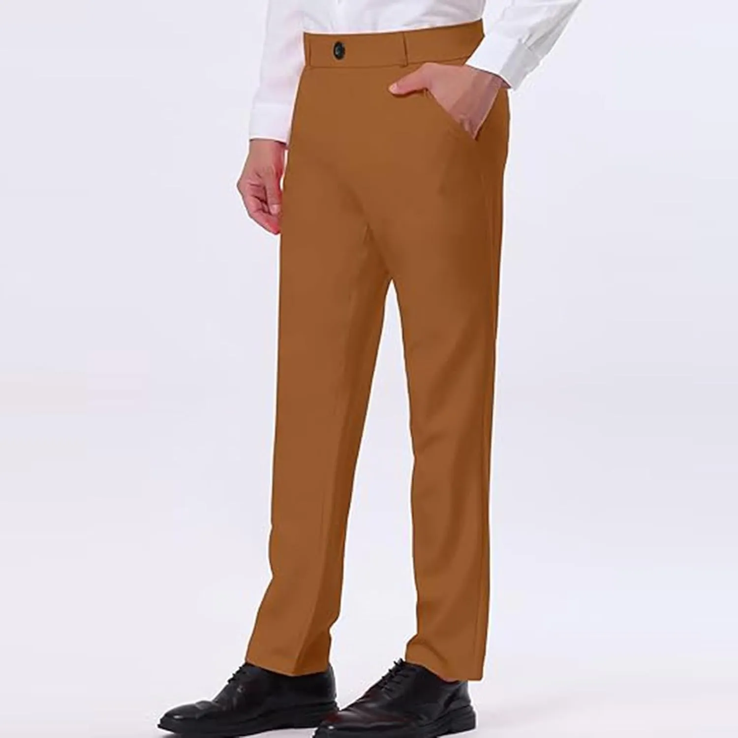 Mens Slim Fit Formal Dress Pants for Office or Events Business Casual Comfortable Tailored Look