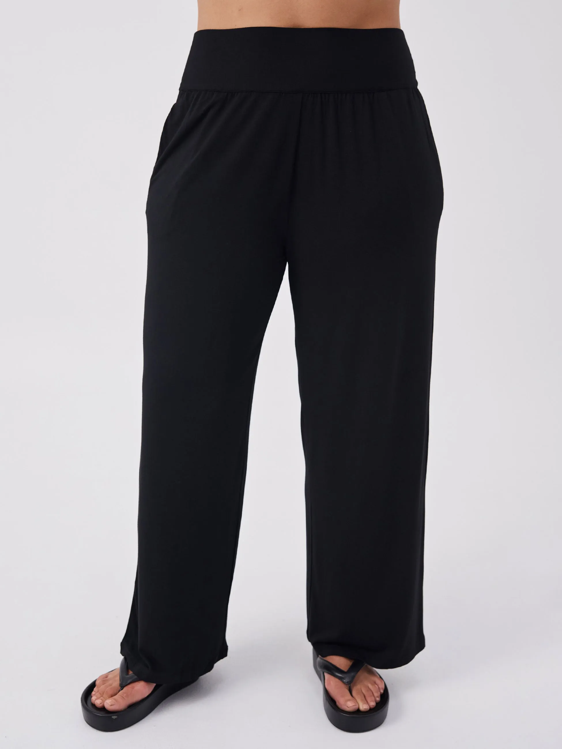 Nomad Modal Wide Leg Pant - Black