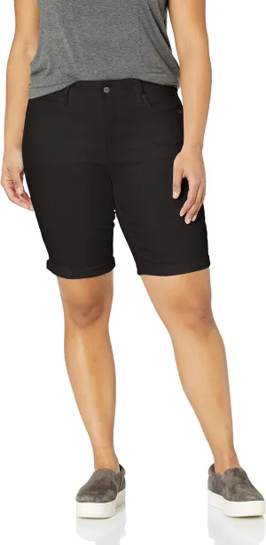 NYDJ Women's Plus Size Briella Jean Shorts with Roll Cuffs | Slimming & Flattering Fit