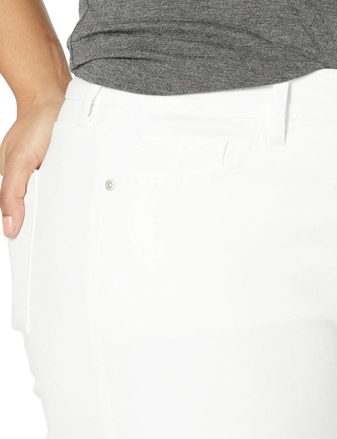 NYDJ Women's Plus Size Briella Jean Shorts with Roll Cuffs | Slimming & Flattering Fit