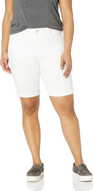 NYDJ Women's Plus Size Briella Jean Shorts with Roll Cuffs | Slimming & Flattering Fit