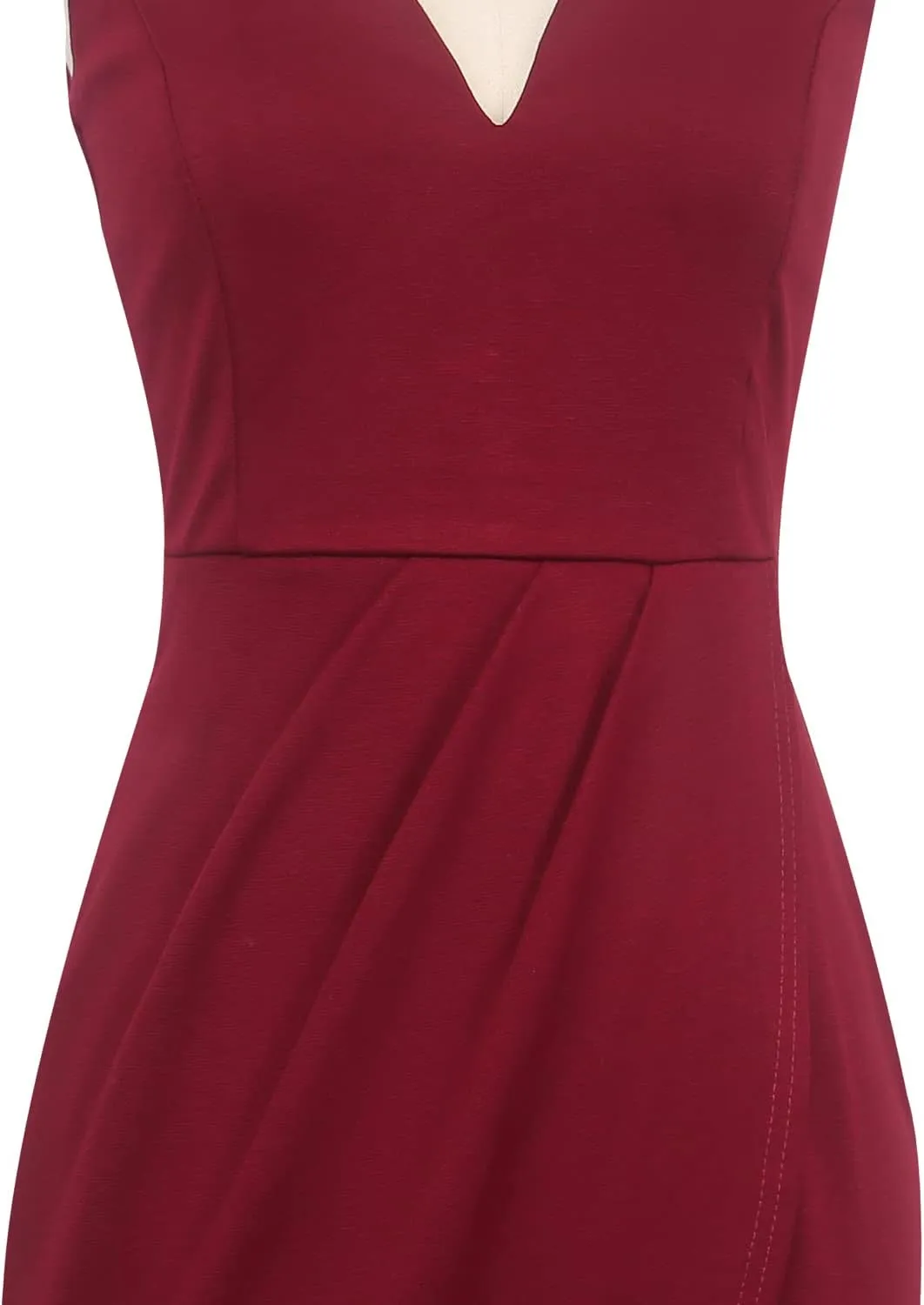 oxiuly Women's Wrap V Neck Bodycon Ruched Cocktail Party Dress Chic Church Wedding Club Pencil Dresses OX345