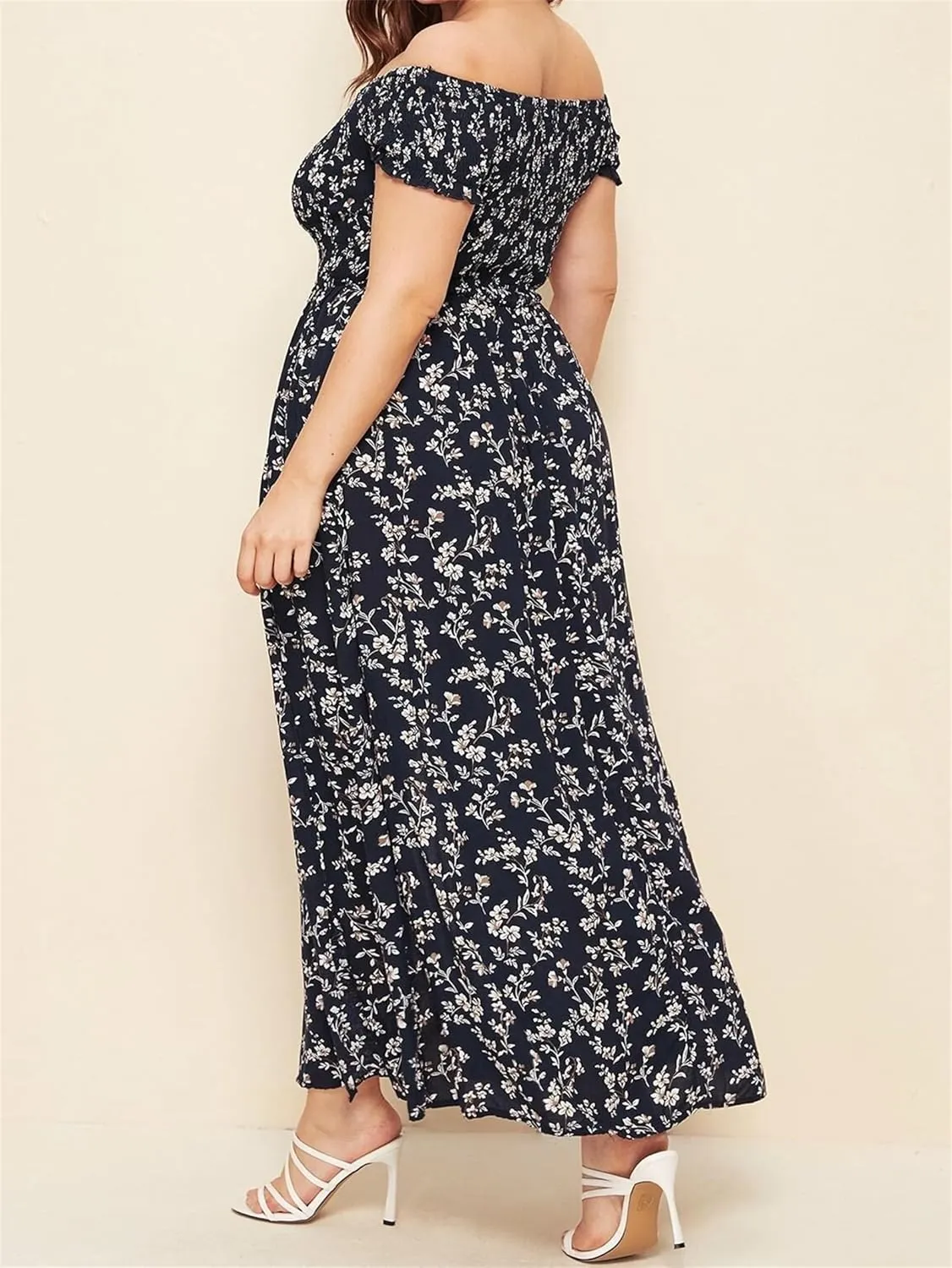 Plus Size Dresses for Women Long Flowy Floral Maxi Dress Boho Beach Sundress Casual A-line Summer Loose Trendy Dress