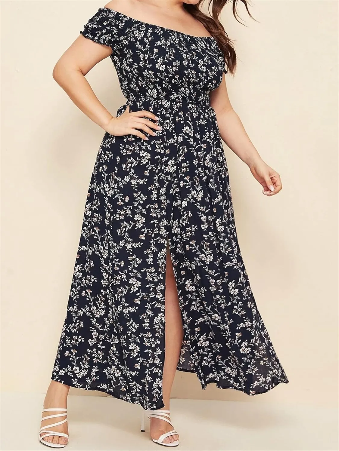 Plus Size Dresses for Women Long Flowy Floral Maxi Dress Boho Beach Sundress Casual A-line Summer Loose Trendy Dress