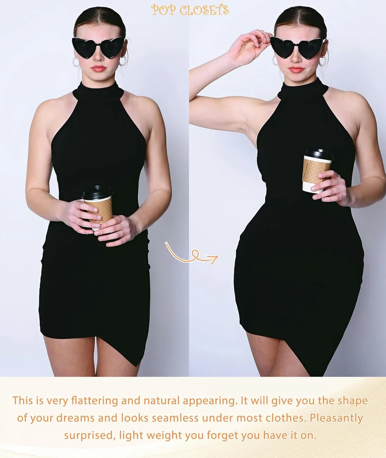 POP CLOSETS Women's Shapewear Control Padded Panties Hip Butt Enhancer for Women Butt Lifter Tummy Control Booty Shorts