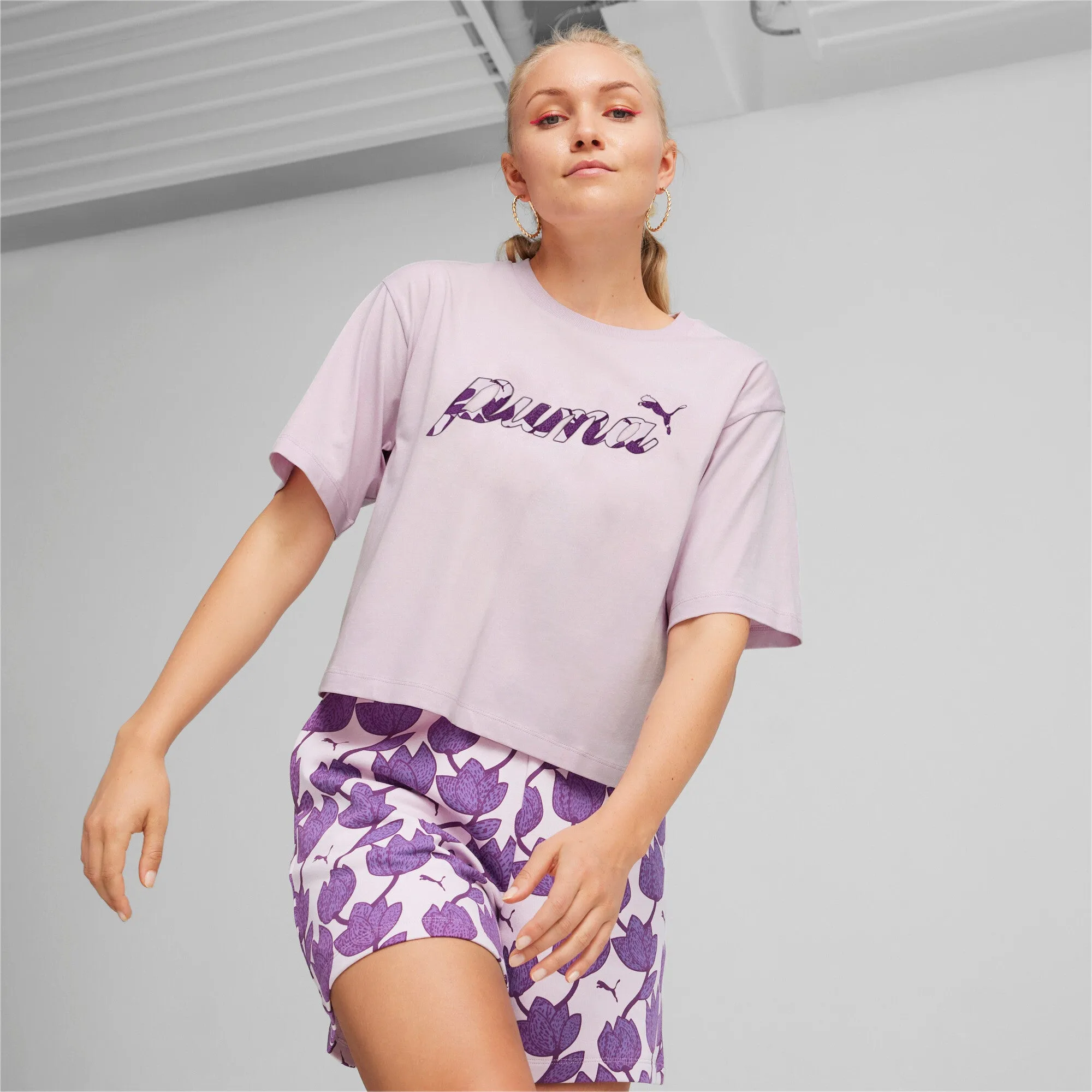 PUMA Blossom Short Graphic Tee Women's