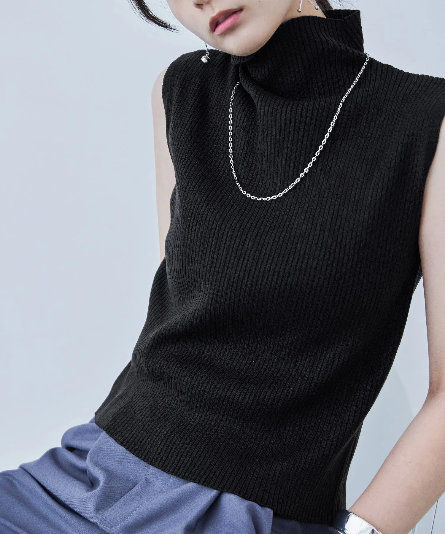 Rib Knit Sleeveless Tops