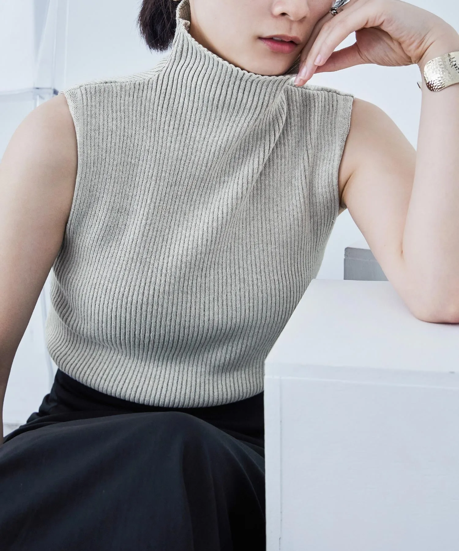 Rib Knit Sleeveless Tops