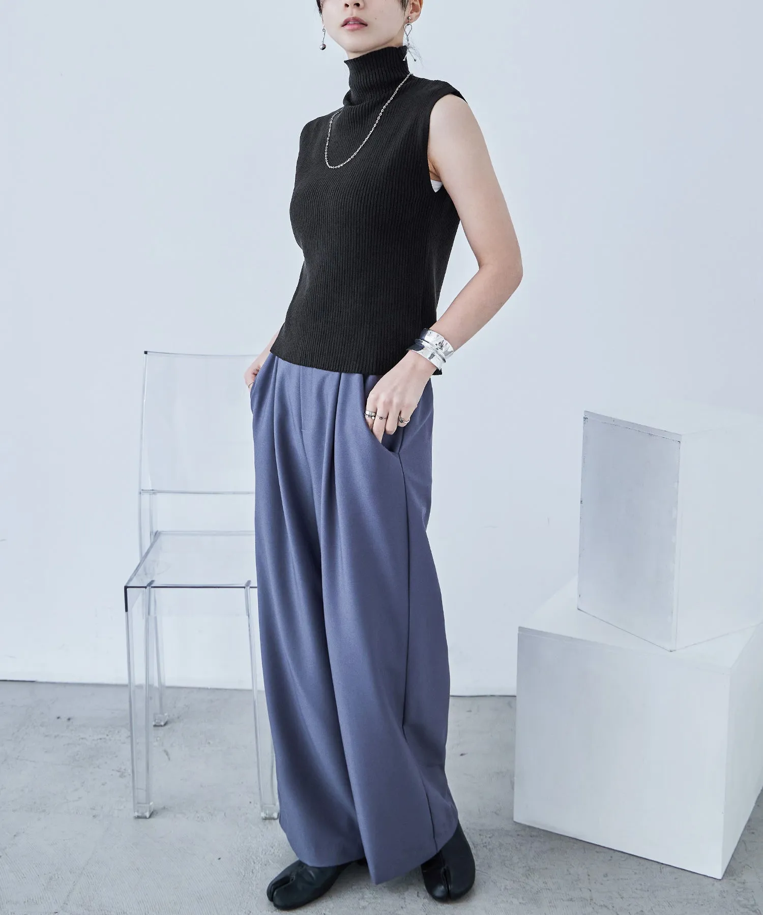 Rib Knit Sleeveless Tops