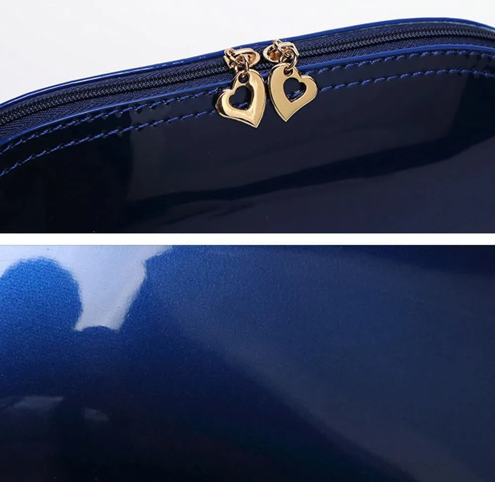 Rungion Womens Patent Leather Glossy Clutch Bag Small Phone Purse Handheld Evening Bag Mini Wallet Wristlet for Party Wedding