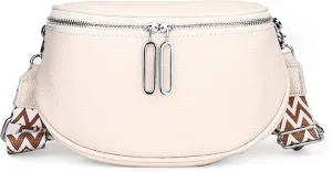 Saddle Shoulder Bag for Women Genuine Leather Fashion Crossbody Small Handbag Purse Clutch with Wide Strapbag2283OWOISS