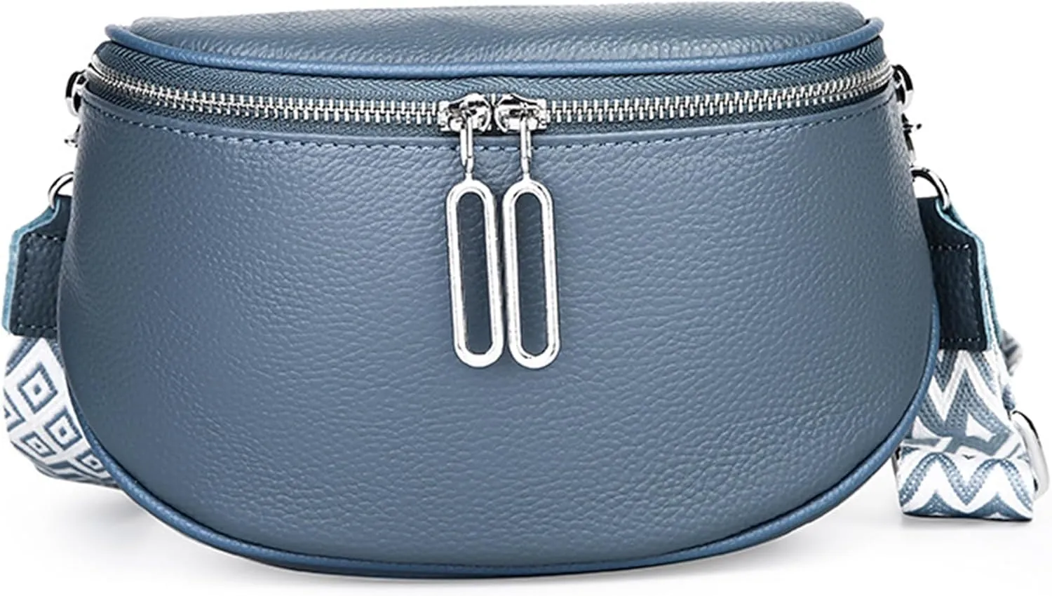 Saddle Shoulder Bag for Women Genuine Leather Fashion Crossbody Small Handbag Purse Clutch with Wide Strapbag2287OWOISS