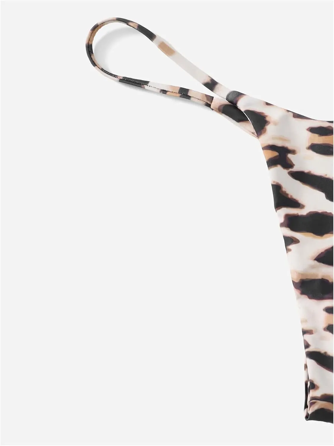 SHENHE Women's Sexy Micro Bikini Set Triangle String Thong Swimsuit 2 Piece Leopard Bathing Suit