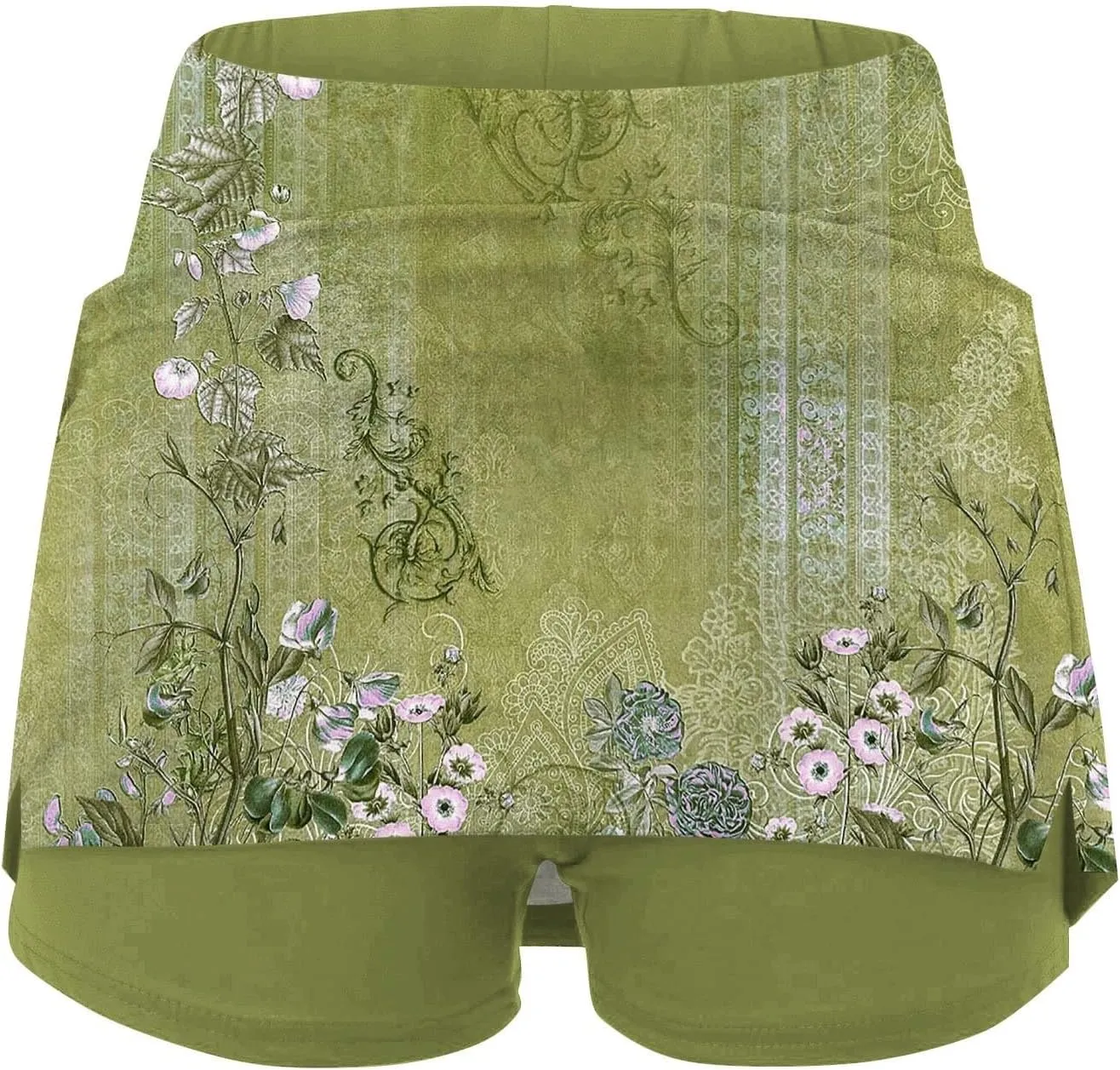 Skorts for Women 2025 Summer Tummy Control Solid Short Athletic Golf High Waist Active Basic Plus Size Clothes